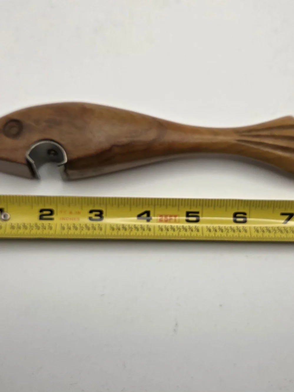 Vintage Oliv Art Wooden Shark Bottle Opener Stamped Made In Spain